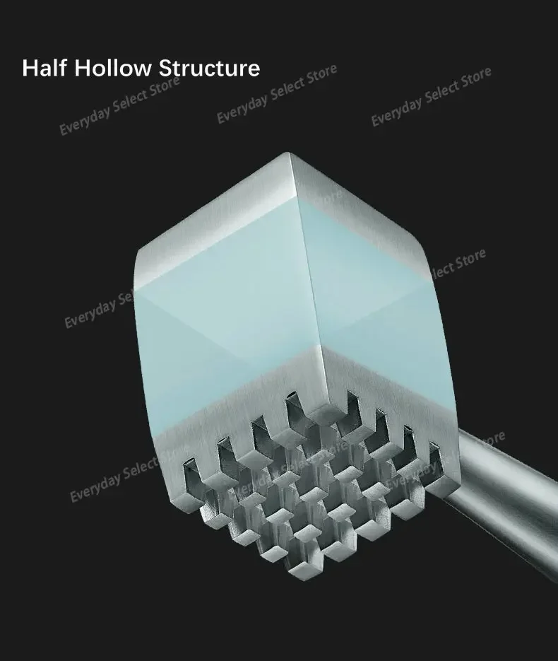 Hollow Double‑Sided Aluminum Alloy Meat Tenderizer Hammer With Square Nails, meat Breaking Kitchen Tool