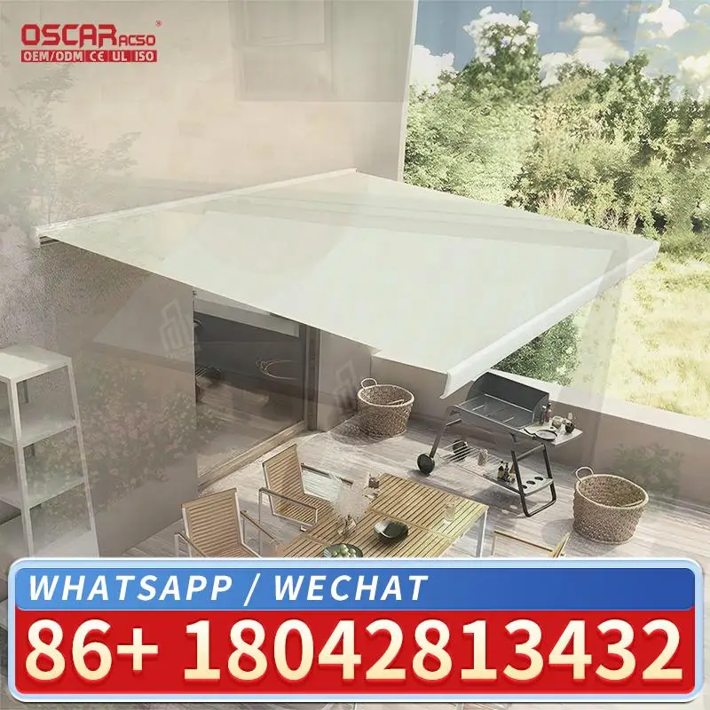 

Customized Outdoor Rainproof Aluminum Folding Full Cassette Awning for Gardens Patios Balconies High Quality Retractable Awning