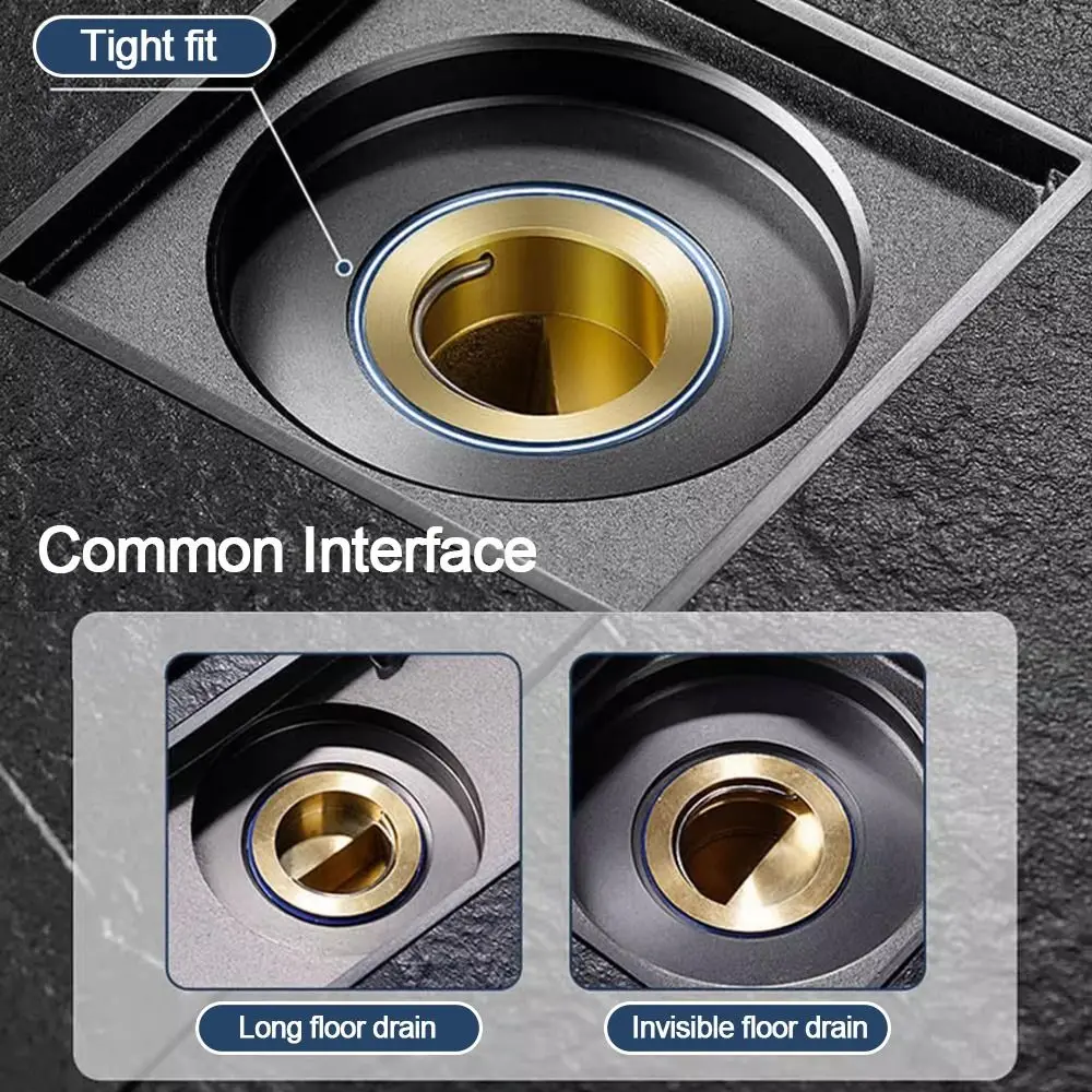 Grande Painel Anti-odor Floor Drain, Self-Closing, Backflow Preventer, Chuveiro Floor Drain, Fontes do banheiro, 34-100mm de diâmetro