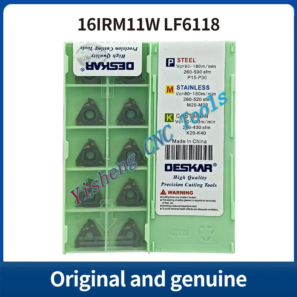 DESKAR 100% Originale 16IRM11W 16IRM14W LF6018 LF6118 Utensile da taglio CNC filettatura indicizzabile inserto in metallo duro