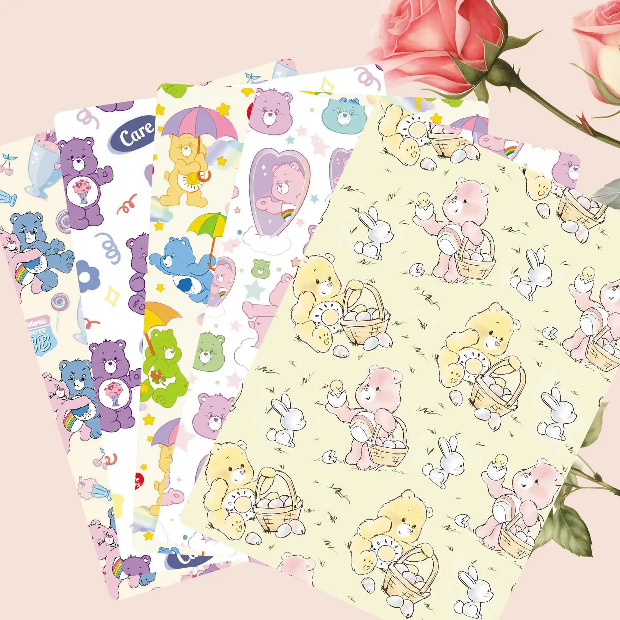 140x50CM Cartoon-Stoff DIY Care Bears Cartoon Polyester/100% Baumwolle/Satin Stoff Patchwork-Gewebe für Kinder Nähen Puppen Vorhänge 15681