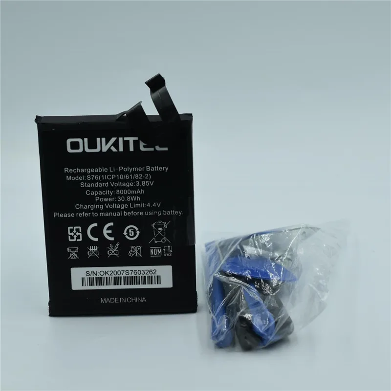 100% new original for OUKITEL WP7 battery 8000mAh Long standby time High capacity new production Date for OUKITEL S76 battery