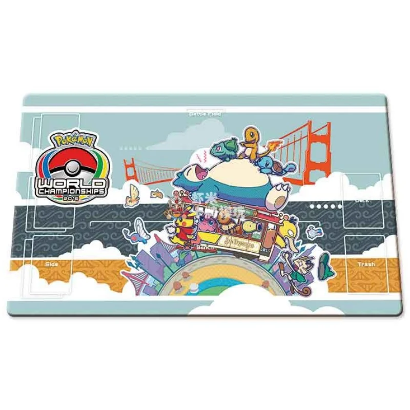 Card Pad Charizard Eevee Snorlax Lucario Latios Piplup Ptcg Rubber Diy Action Toy Figures Anime Game Collection Battle Mat