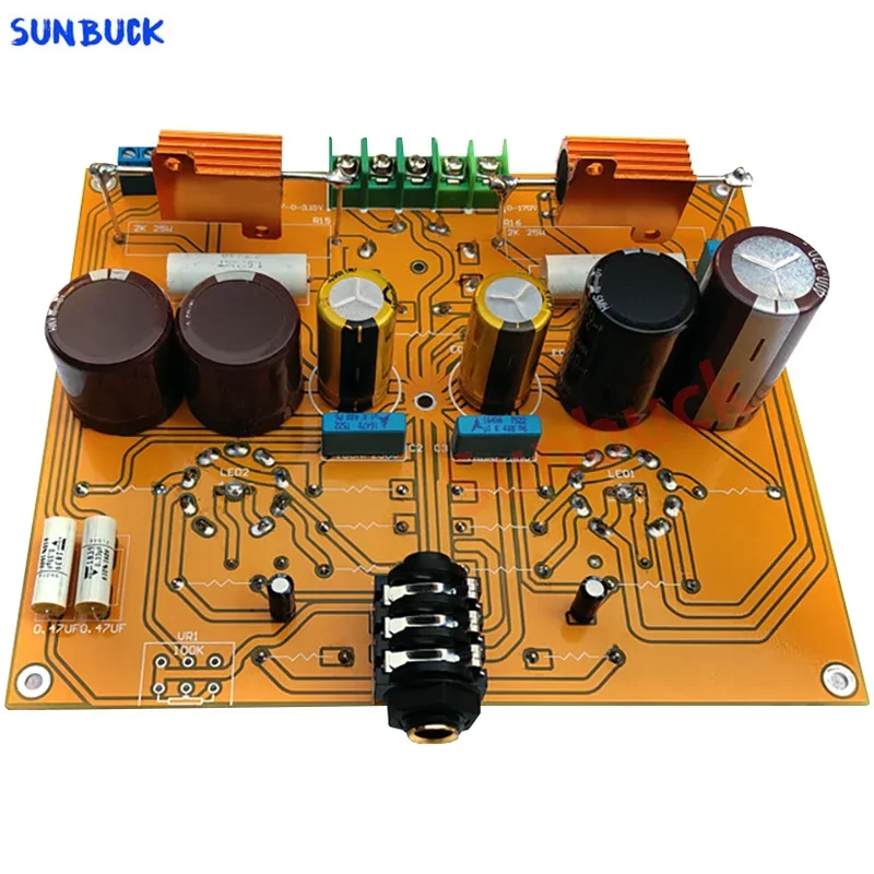 Sunbuck 32Ω-600Ω 2.0 1 واط فراغ أنبوب أمبير مكبر للصوت 0 الضوضاء 6N3 6N5P GE5670 6080 فراغ أنبوب مضخم ضوت سماعات الأذن