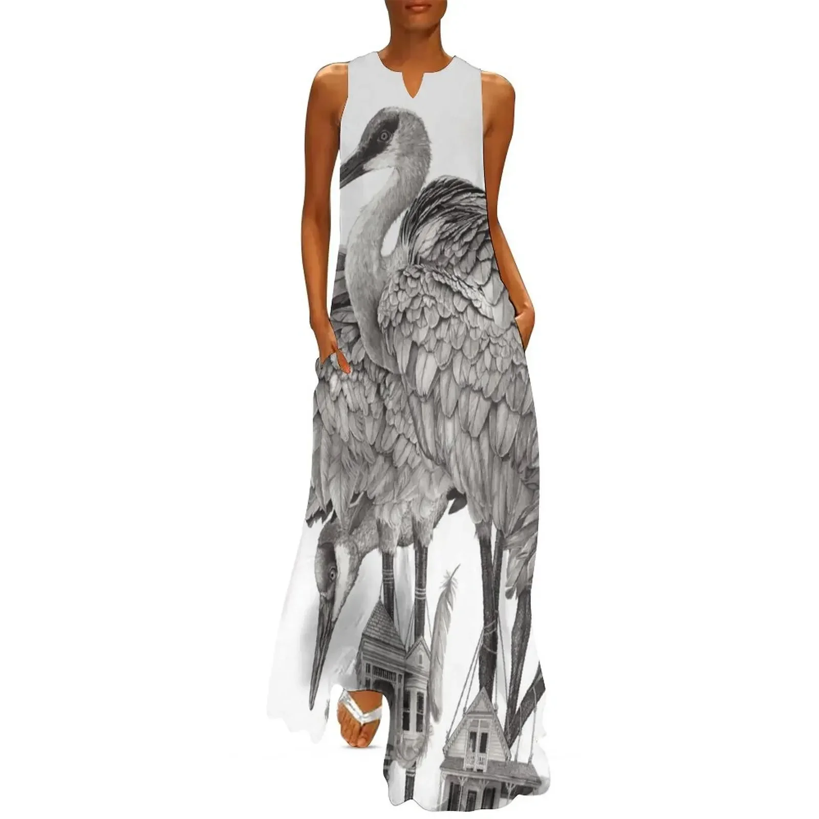 

Sandhill Cranes, Victorian Cottages, Birdhouses, Treehouses Long Dress african dresses for woman Dress