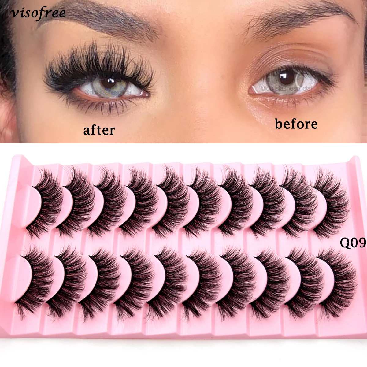 3/10 Pairs Eyelashes 3D Mink Lashes Wispy Fluffy Volume Mink False Eyelashes Cruelty Free Eyelashes Russian Faux Cils Maquiagem