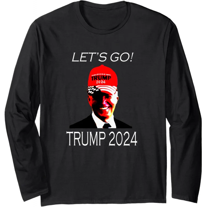 2024 Trump wins votes with long sleeved shirt