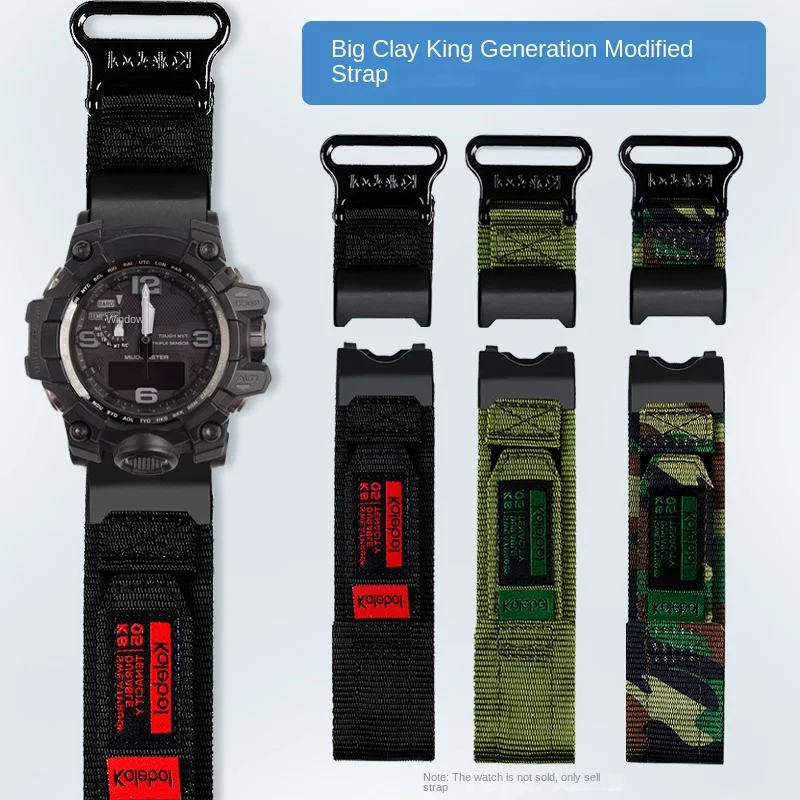 حزام ساعة من النايلون لساعة كاسيو G-SHOCK 5463 GWG-1000-1A1/1A3 GWG-1000GB-1A/4A سوار ساعة رياضي خارجي من القماش