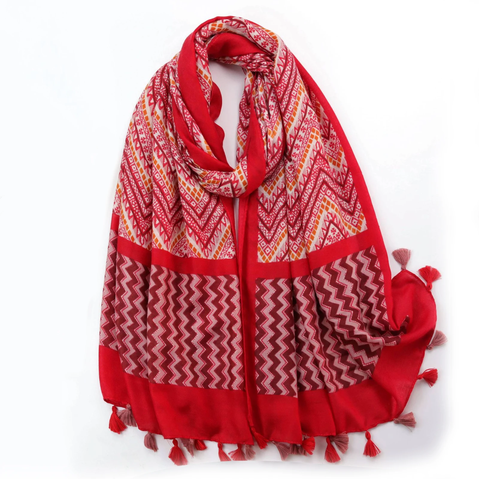 Outdoor New Tassel Shawl 180 * 90cm Seasonal Sandproof Bandanna Women's Thin Cotton and Hemp Scarf Popular Sunscreen Beach Scarf