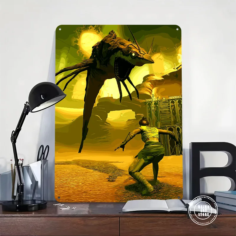 Another World Game 3D Printed Texture Poster Personalized Wall Art Retro Metal Tin Signs for Home Decor Accessories Wand Deko