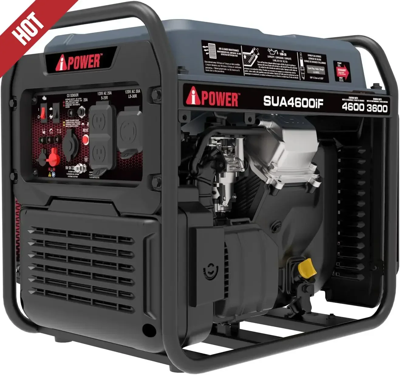 

Бензиновый инверторный генератор 4600WRV-Ready, бесшумный, портативный, сверхлегкий, с открытой рамой, для кемпинга/резервного питания дома