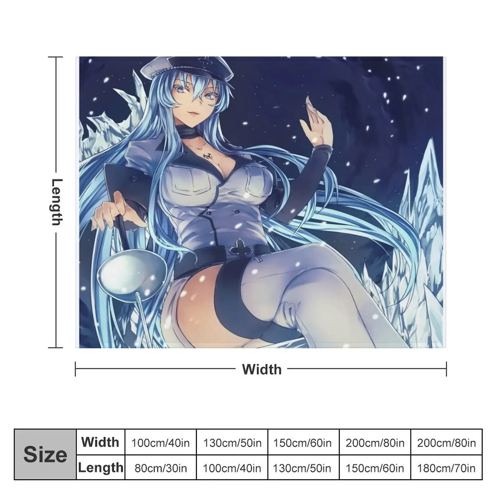 Princes Esdeath Throw Blanket Decorative Sofa Flannels Blankets