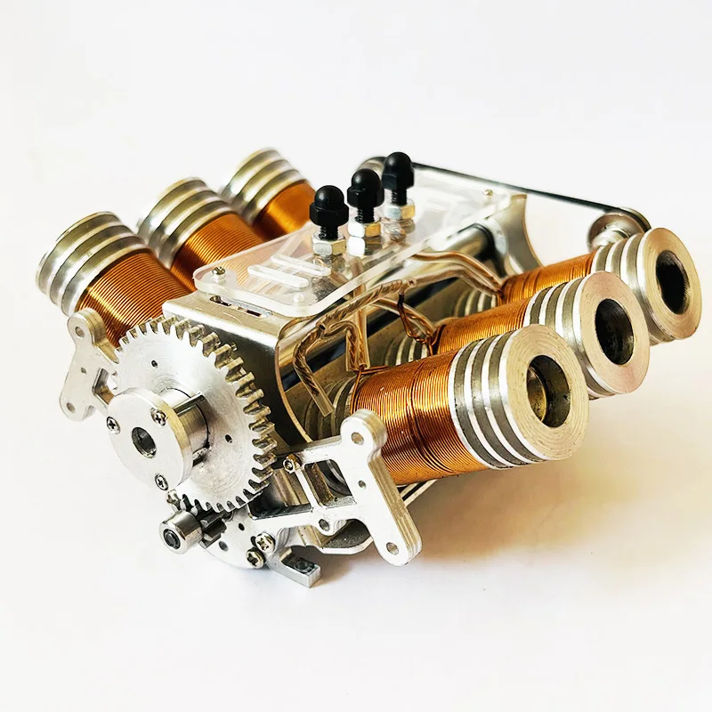 Modelo de Motor V6, Motor de potencia, Motor de pistón CC sin escobillas, multicilindro V6, simulación de pistón Dual, Motor RC, juguetes de regalo