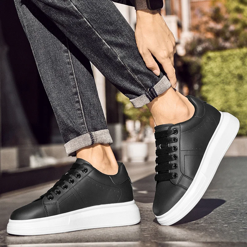 أحذية رياضية مكتنزة للرجال مع ارتفاع معزز لزيادة 6 سم أحذية رياضية كاجوال مقاس كبير 36-46