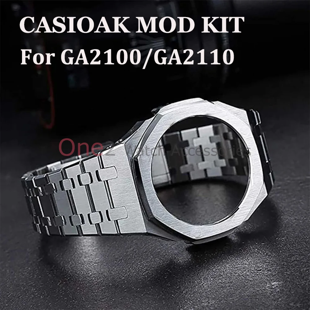 For G-SHOCK GA2100/GA2110 Stainless Steel Case & Watch Strap Replacement Mod Kit GA2100 Metal Modification Accessories Wholesale