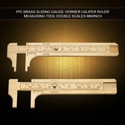 Brass Sliding Gauge Vernier Caliper Ruler Measuring Tool Double Scales mm/inch Double Scale Vernier Caliper Vernier Caliper