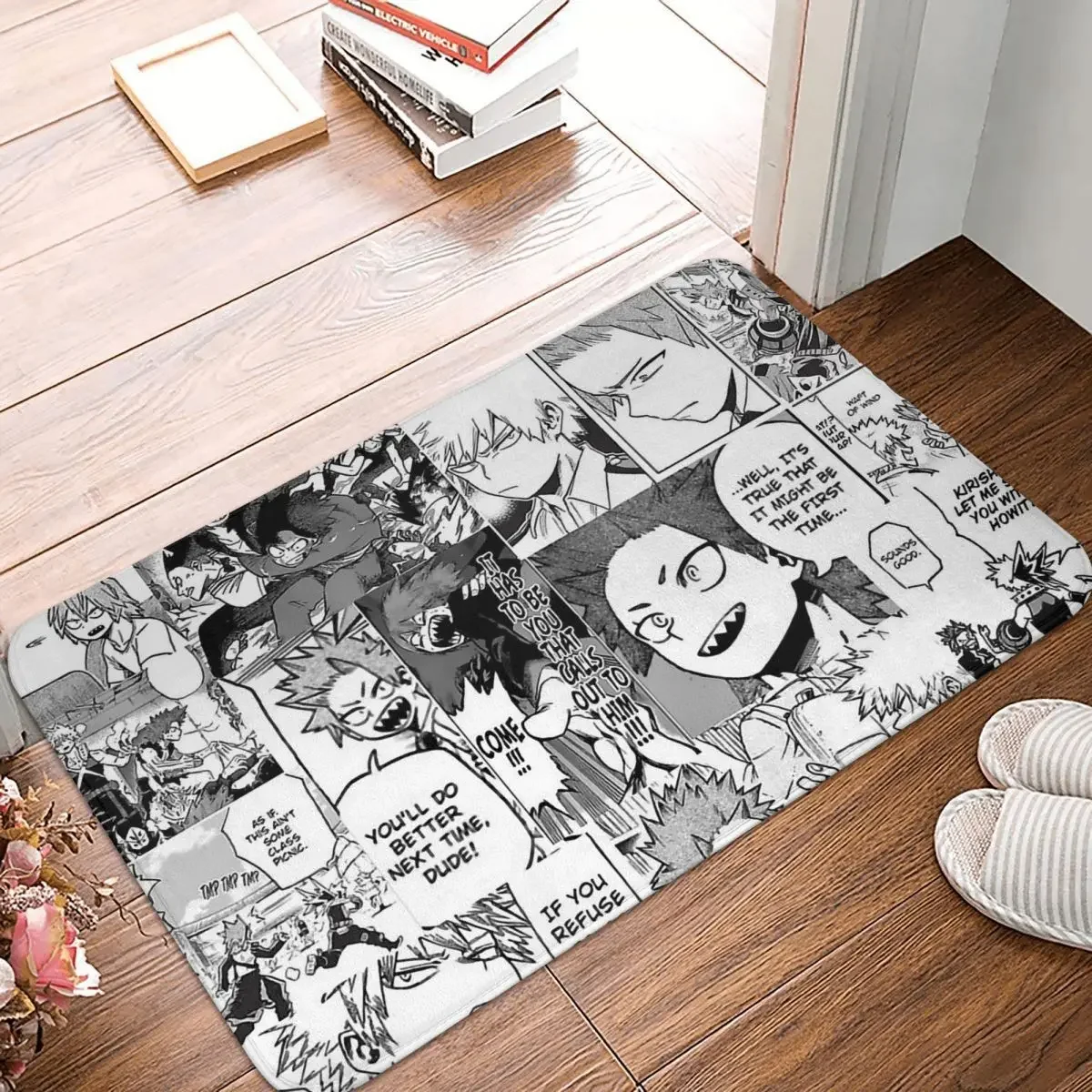 My Hero Academia Midoriya Izuku Deku All Might Anime Non-Slip Carpet Cool Doormat Living Room Bath Mat Entrance Door Floor Rug