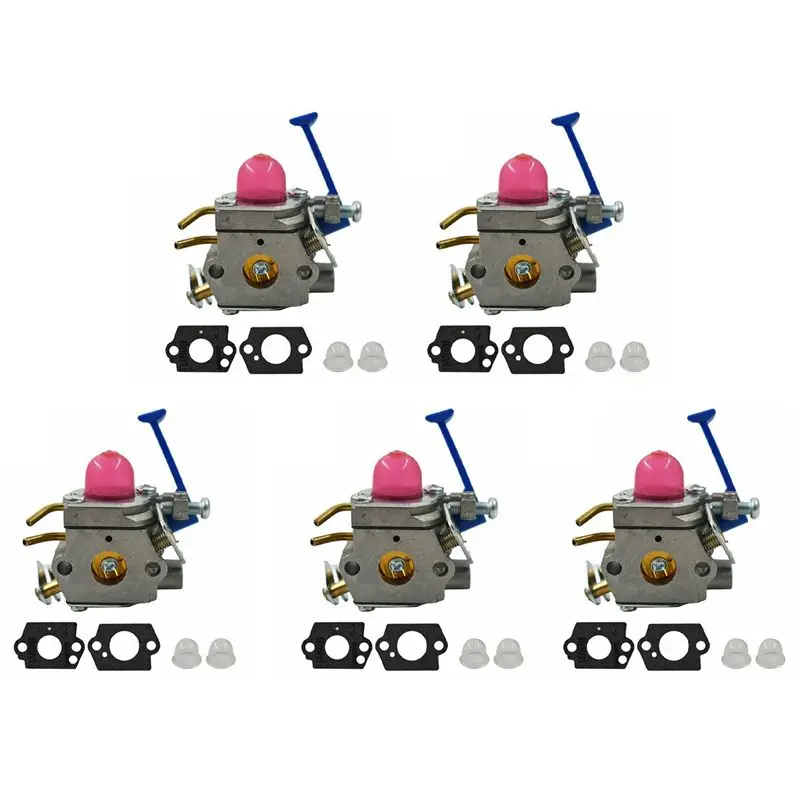 5X Carburetor For 128C 128L 128LD 128RJ Trimmer Zama C1Q-W40A Poulan Carb-AT36