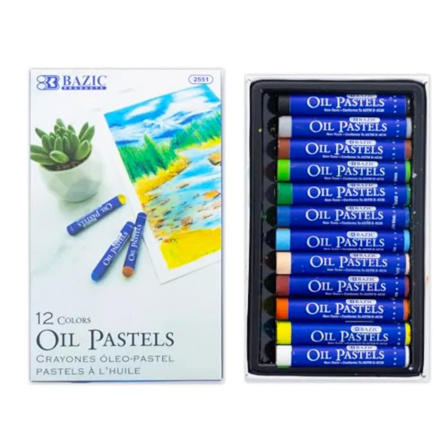 

Oil Pastels Set 12 Colors, Soft Pastels Oil Pastels for Artists Beginners Students Kid Art Painting Drawing Blending Oil Crayon