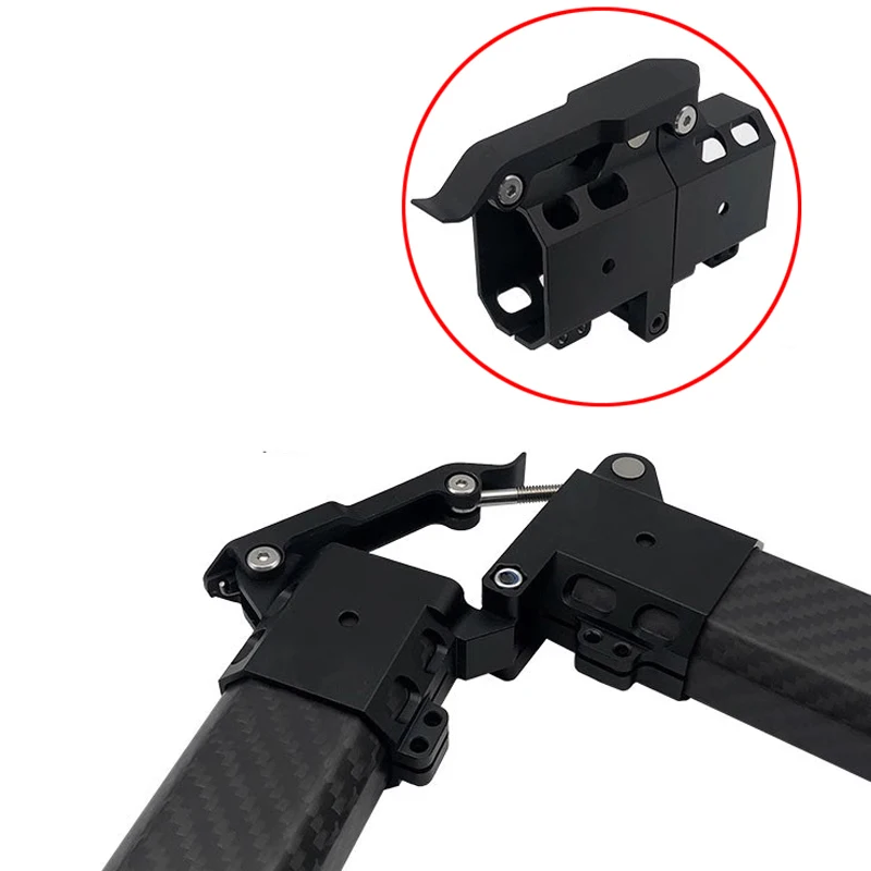 

1PCS Octagonal Pipe Clamp 25x38mm Aluminum Alloy Octagon Folding Arm Carbon Tube Fixed Seat Horizontal Folded Parts for RC UAV