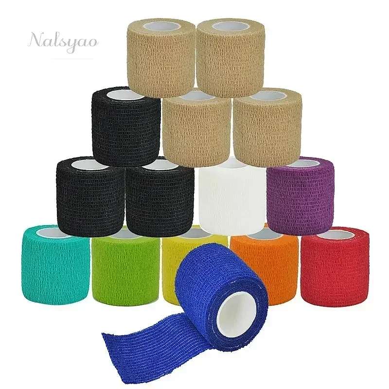 Cohesive Bandage for Sports Fixing Finger Wrist Leg 1/5/10/15pcs 7.5*4.8m Non Woven Elastic Self Adhesive Bandage First Aid Kit