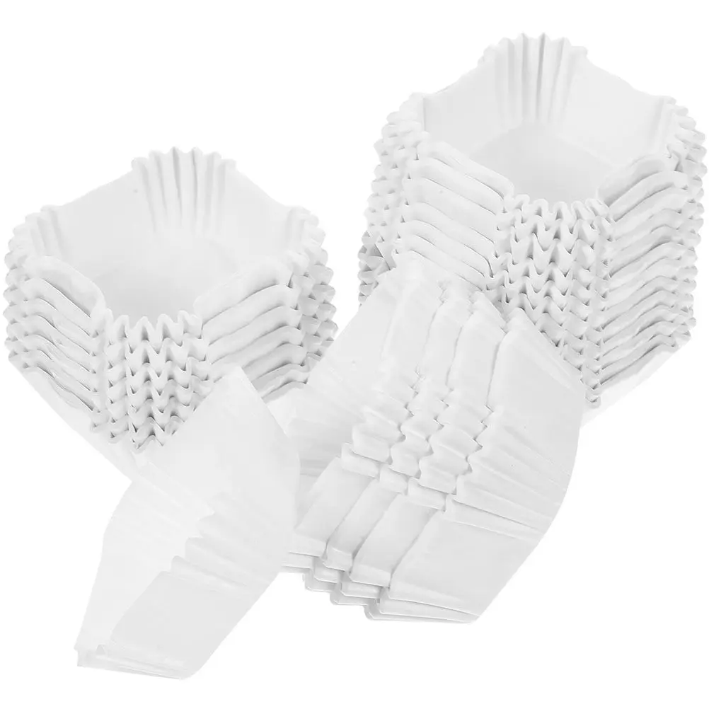 2000Pcs Square Cupcake Liners Heavy-Duty Food-Grade Oil-Resistant Paper Baking Cups for Restaurants Bakeries Concession Stands