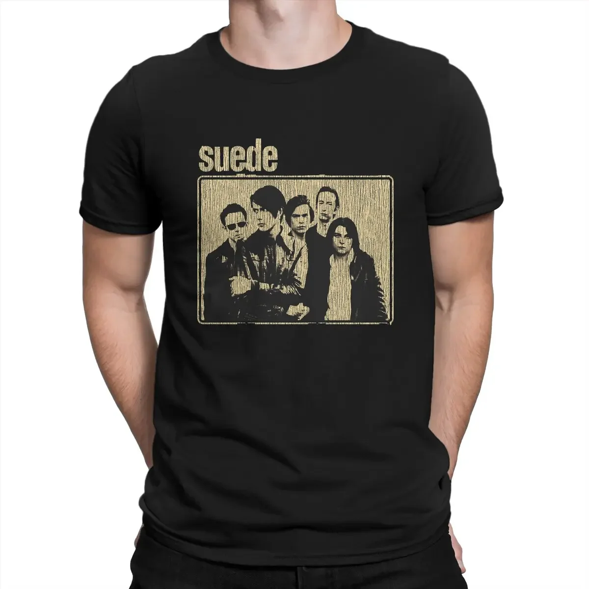 Suede Men's TShirt Popular British Rock Bands Individuality T Shirt Original Streetwear New Trend