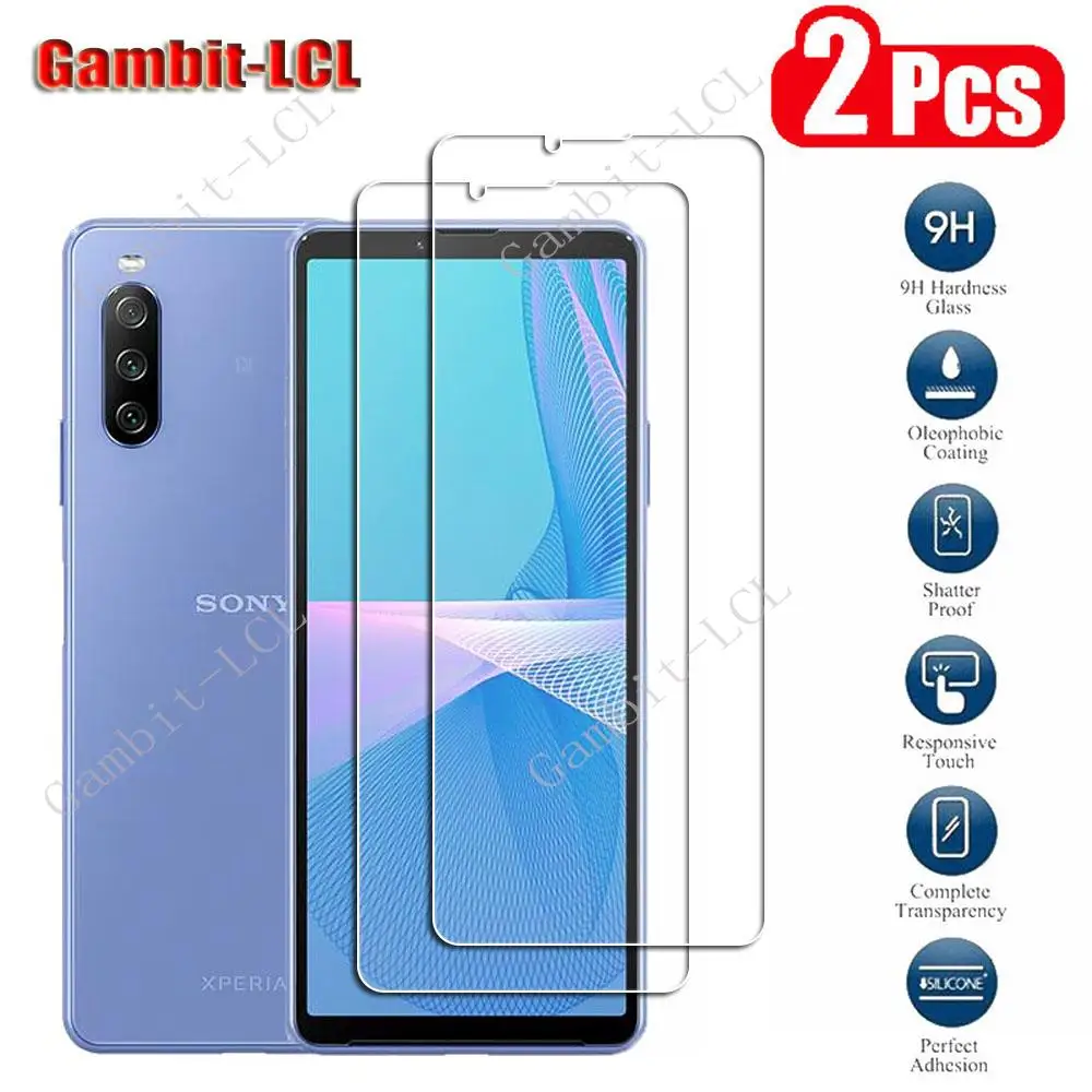 2PCS  9H Protective Tempered Glass For Sony Xperia 10 III Lite 6.0