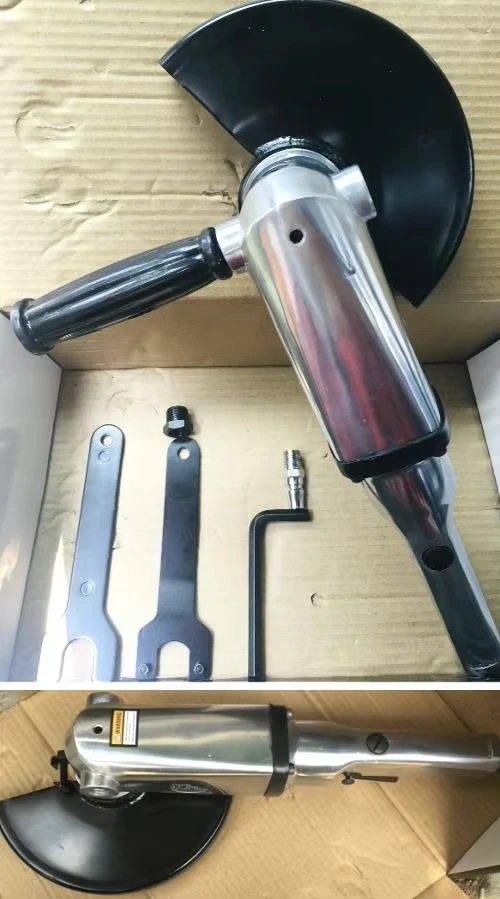 Air Angle Die Grinder 180mm Pneumatic Powered air Tool Accessories t Vs Electric Compressed air Angle Grinder Car Polisher