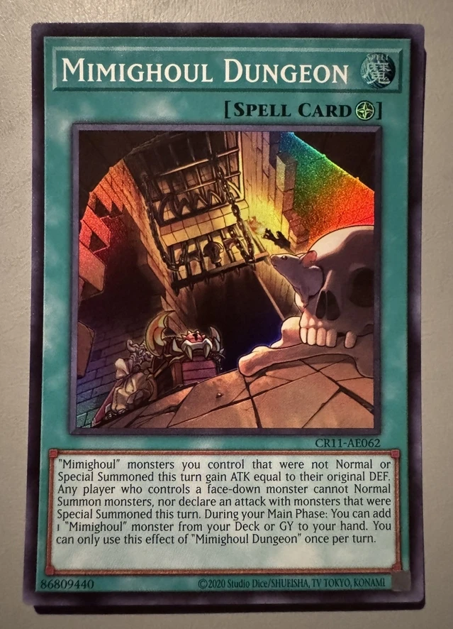 Yugioh KONAMI Duel Monsters CR11-AE062 Mimighoul Dungeon Super Rare Asian English Collection Mint Card