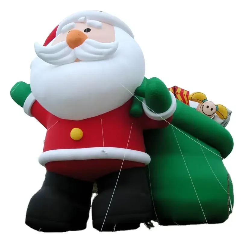 Inflatable Santa Claus and Rudolph the Red-Nosed Reindeer Decor for Outdoor Holiday Display 6m Tall for All Christmas Events
