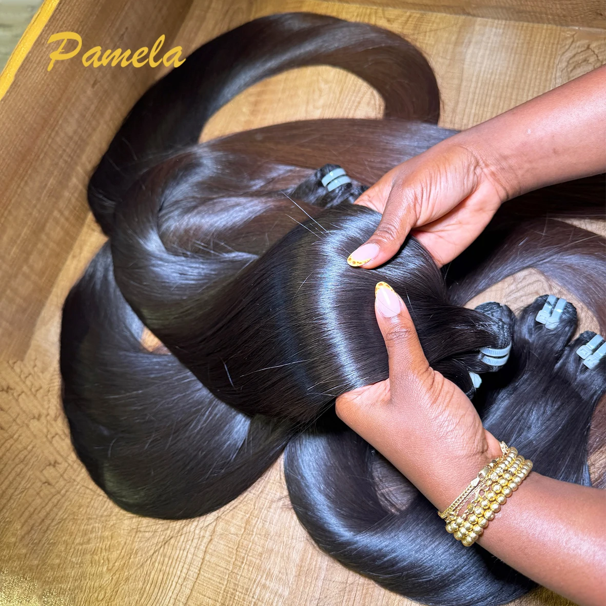 Bone Straight 1b/4 Colored Human Hair 100% Unprocessed Virgin Weave 3 Bundles Ombre Brown Real Human Hair Extensions For Women