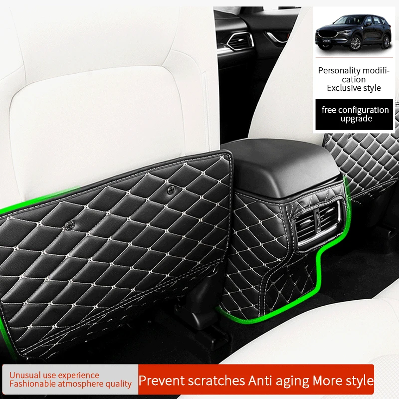 For Mazda CX-5 CX52017-2021 Seat Kick Pad Seat Backrest Rear Anti Dirt Pad Decorative PU Interior Stain Resistance Accessories