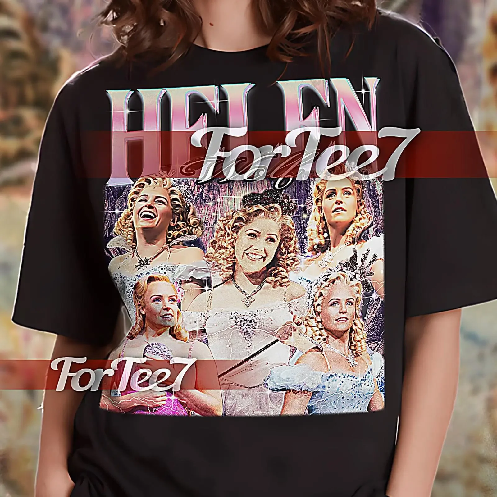 Vintage Helen Woolf Homage T Shirt 90s Retro Wicked Glinda Fan Casual Merch  vintage Washed Stylish graphic Breathable