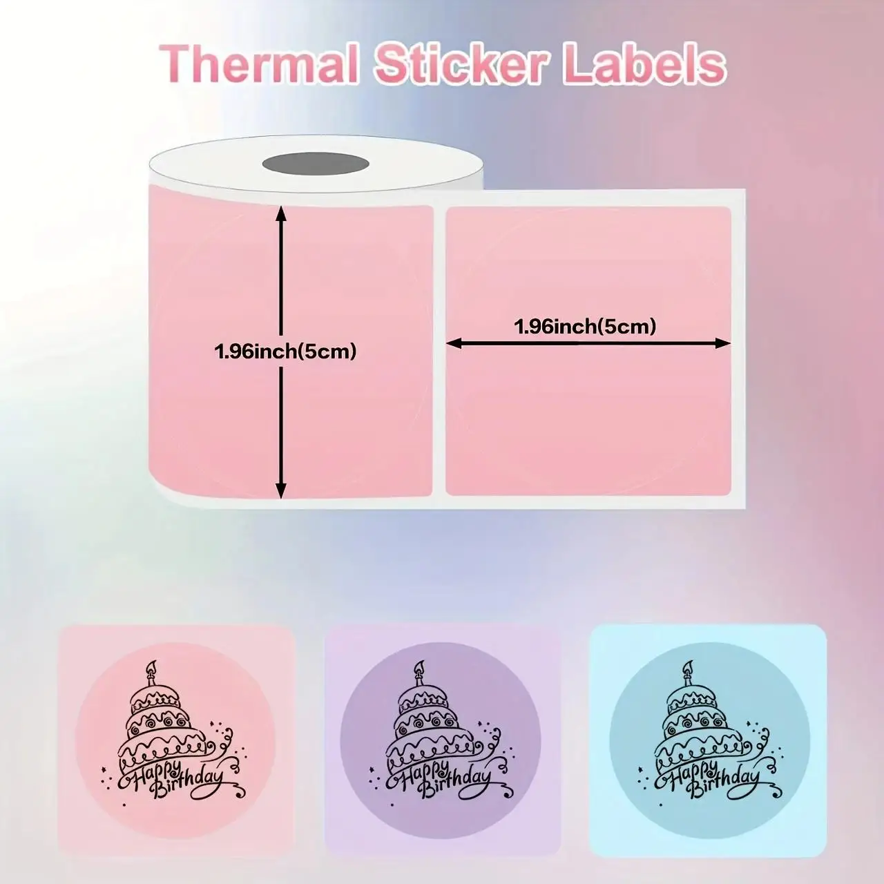 This Set of Round, Colored Thermal Labels Includes 6 Rolls, Available in six colors: Pink, Yellow, Blue, Orange, Cyan, and Purple. Highly Versatile, the Labels Are Compatible with M110, M100, M220, M221, and M108 Label Printers. Each Label Measures 1.96 I