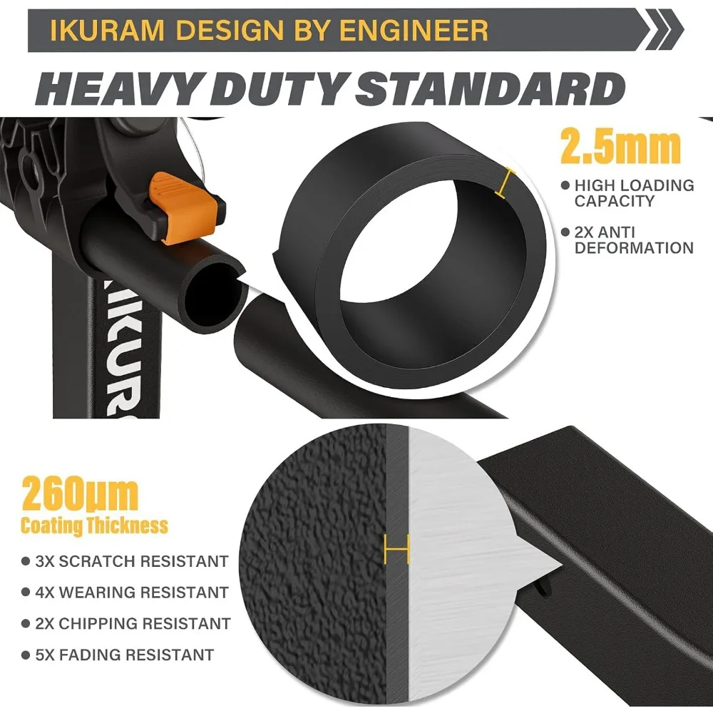 Support d'attelage pliable pour 4 vélos pour voitures, camions, SUV avec récepteur de 2" - Conception en acier durable