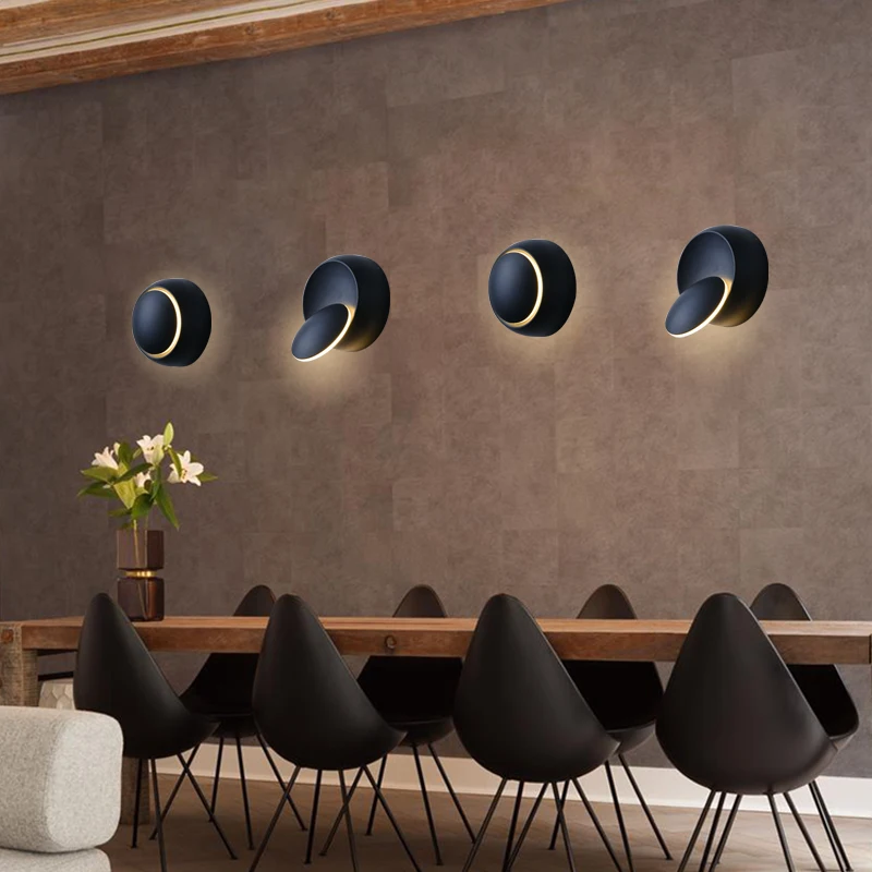 5w-led-wall-sconce-light-fixture-rotatable-chasing-the-moon-roundness-lamp-black-white-shell-living-room-acrylic-indoor-lighting