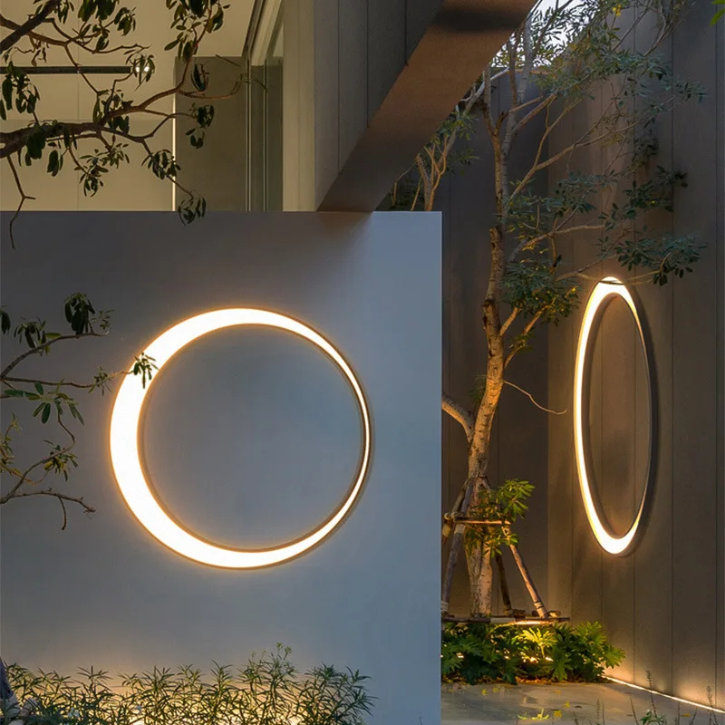 Villa Lights Outdoor Crescent Moon Lights Wall Light Waterproof Exterior Wall Lights Garden Lights Yard Creative Gate Lighting