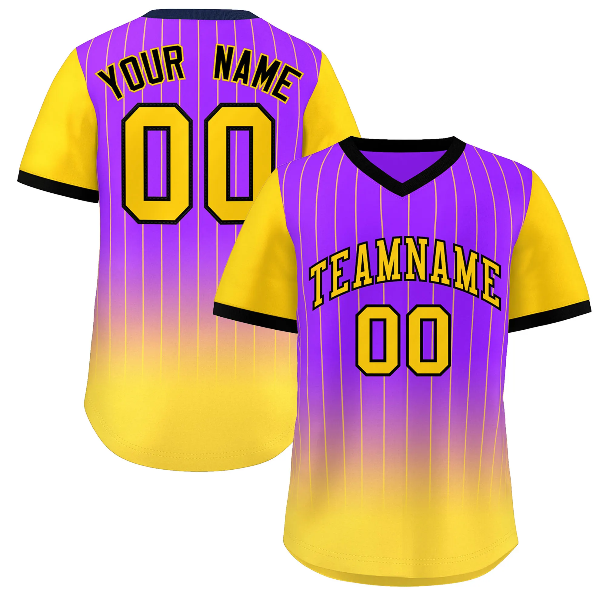 Custom Baseball Jersey Gradient Jersey Printed Team Name Number Baseball T-Shirt for Men/Women Casual Fan Training  Jersey