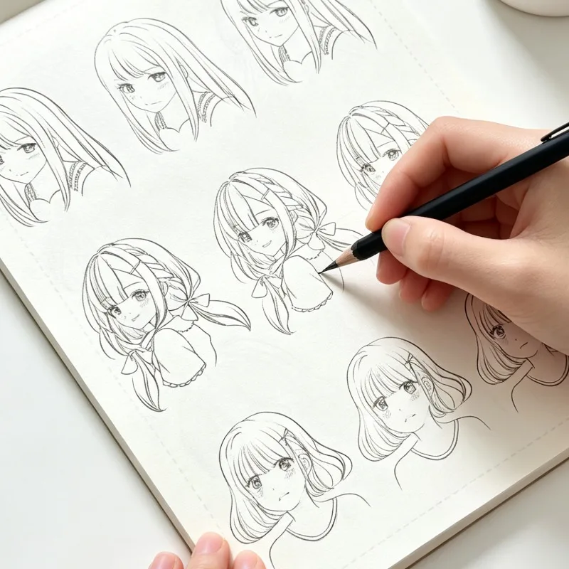 32 Page Step-by-step Tutorial for Manga Drawing: A Guide To Drawing Manga Characters Suitable for Teenagers Adults and Artists