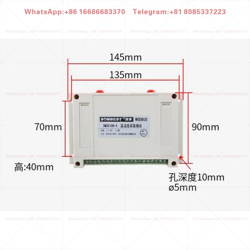 SHT30/SHT20 4-Channel Temperature Humidity Acquisition Module Multi-Channel Probe Digital Transmitter