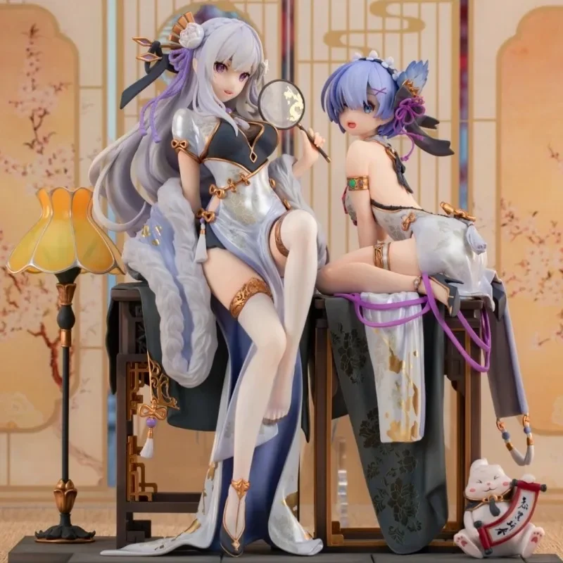 Re:Life in A Different World  From Zero  Emilia Anime Figures Emilia Rem Action Figures PVC Model Ornamen Toys Doll Gifts 23cm