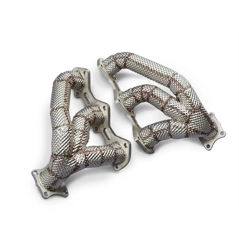 For Porsche 911 992 Engine head section high flow exhaust manifold header no cat downpipe exhaust converter