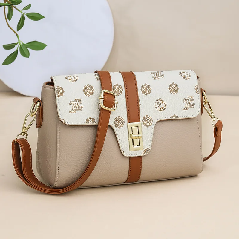 

Винтажная кожаная сумка через плечо для женщин 2025 года, минималистичный ручной кошелек на плечо, модная сумка