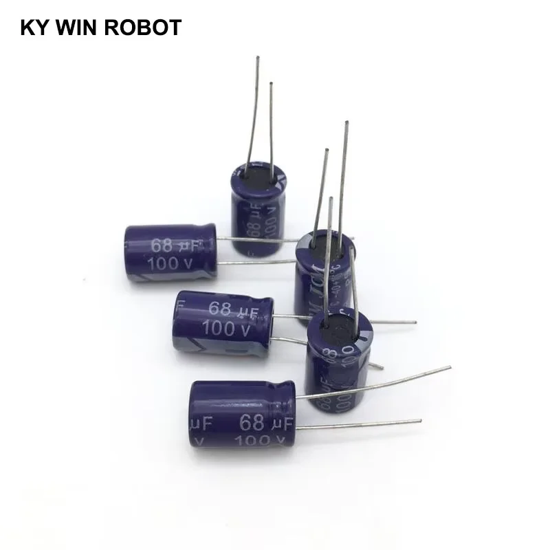 10 pcs Aluminum electrolytic capacitor 68 uF 100 V 10 * 17 mm frekuensi tinggi Radial Electrolytic kapasitor