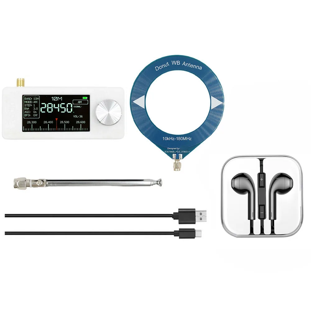 Camping Traveling 7.3*3.2*1.2cm Mini for Radio Portable for Radio With Earphone Color Screen Radio 1.9-inch IPS Display