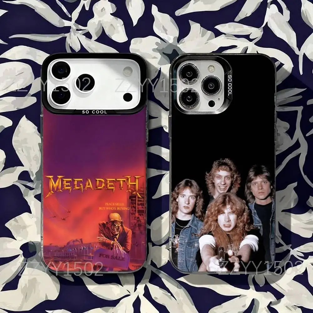 

Rock M-MegadethS Music Phone Case For iPhone 17,16,15,14,13,12,X,8,Pro,Max,Plus,SE4,Air,Mini HD Black IMD Matte