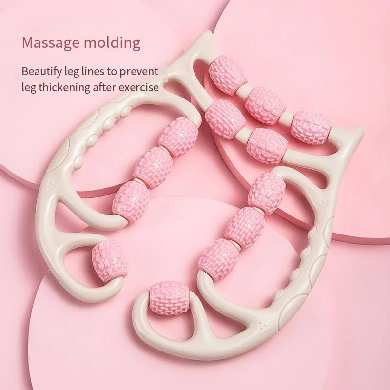 Annular Leg Clamp Massager Relaxing Portable Plastic Leg Roller Roller Bar Yoga 13-wheel Meridian Massager Annular Leg Clamp