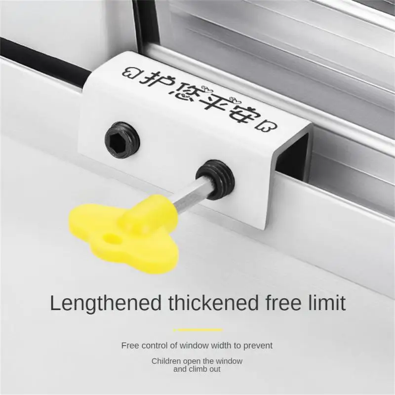 Sliding Window Security Locks Anti Theft No-drill Install Zinc Alloy Wedge Safety Lock Safety Lock Adjustable