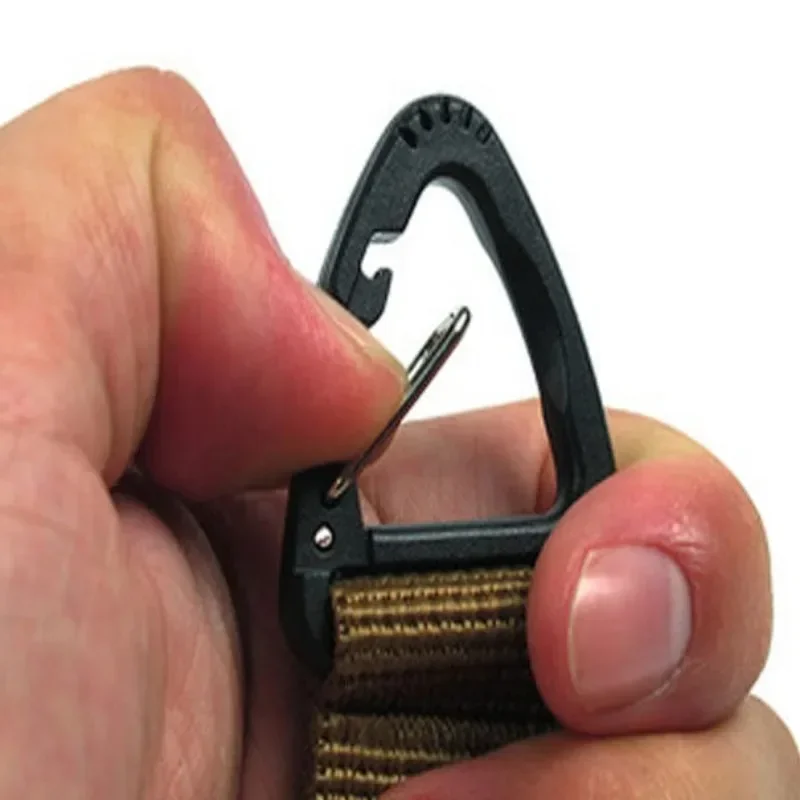 Military Tactical Hanging Key Hook Clip Clamp Buckle Nylon Webbing Molle Belt Carabiner Outdoor Strap Climbing Accessories
